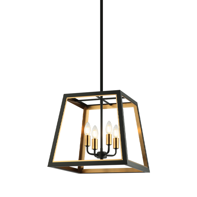 Luminaire suspendu | ROSALIE - Noir et laiton