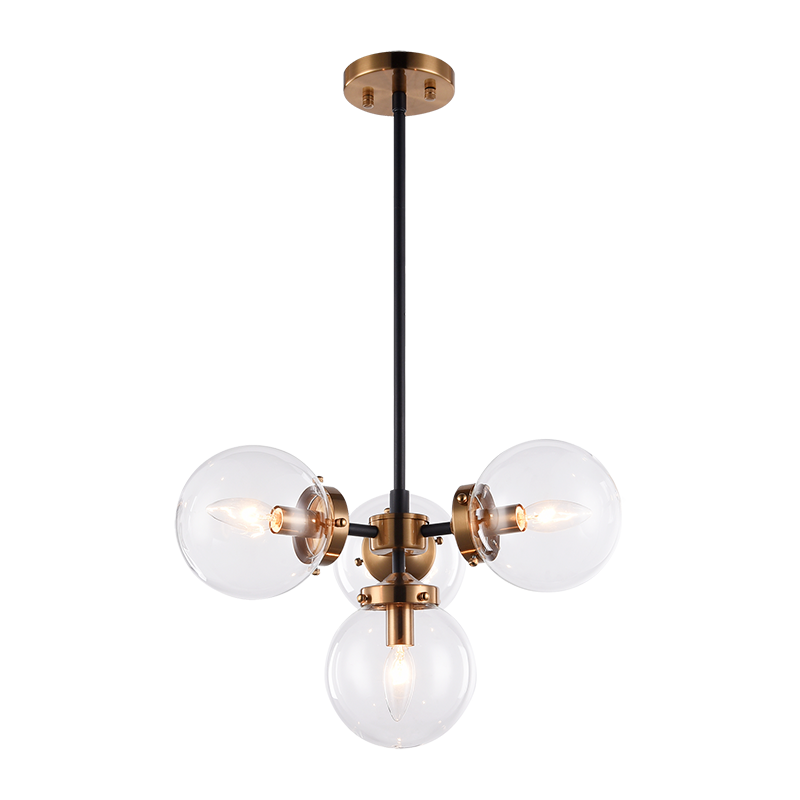Luminaire suspendu | MARU - Laiton — Abat-jour fermé