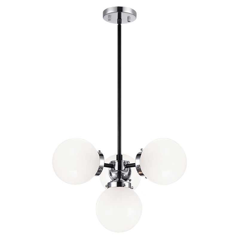Luminaire suspendu | MARU - Chrome — Abat-jour ouvert
