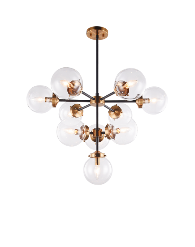 Luminaire suspendu | MARU - Laiton — Abat-jour fermé