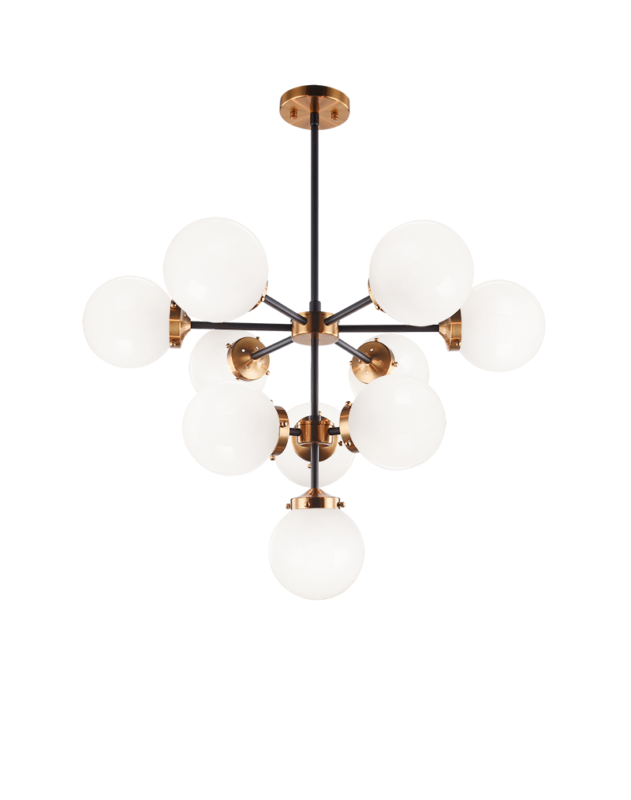 Luminaire suspendu | MARU - Laiton — Abat-jour ouvert