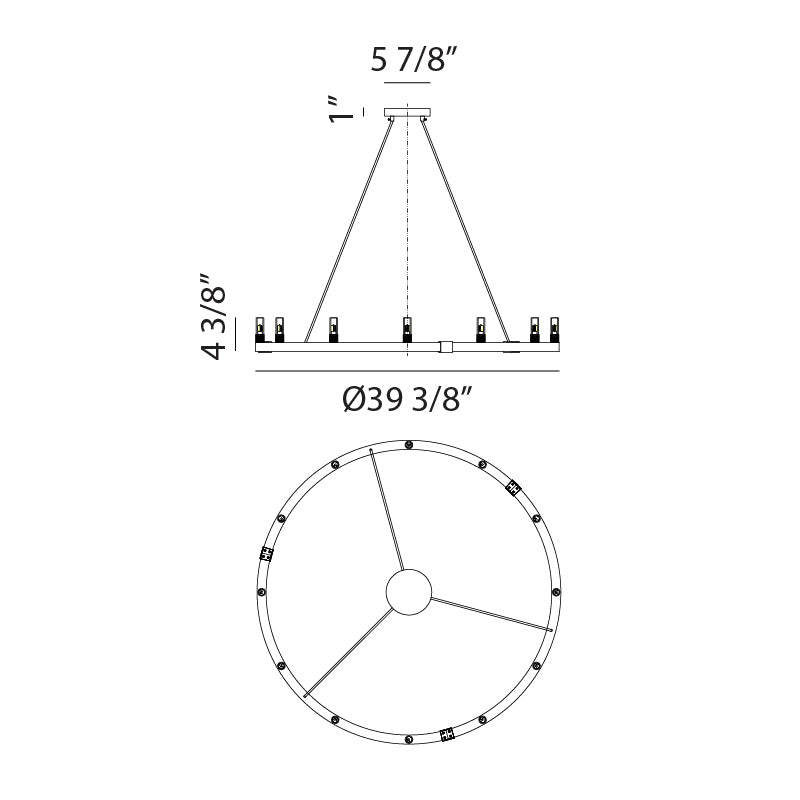 Luminaire suspendu | CASCADIAN - Laiton