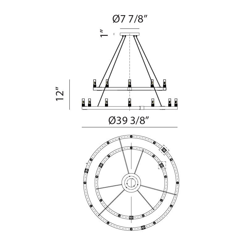 Luminaire suspendu | CASCADIAN - Laiton