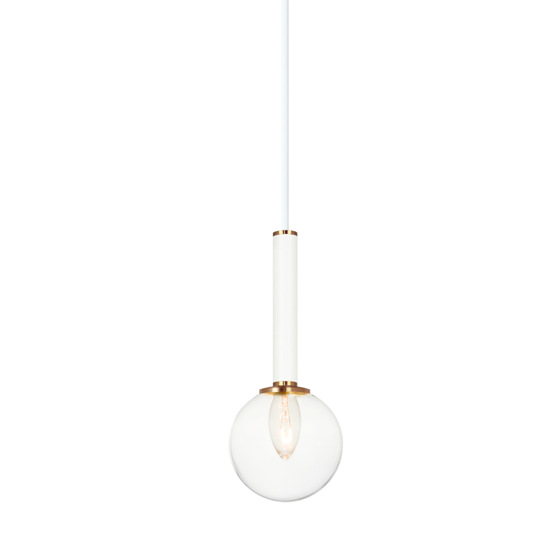Luminaire suspendu | STELLAR - Laiton — Abat-jour fermé
