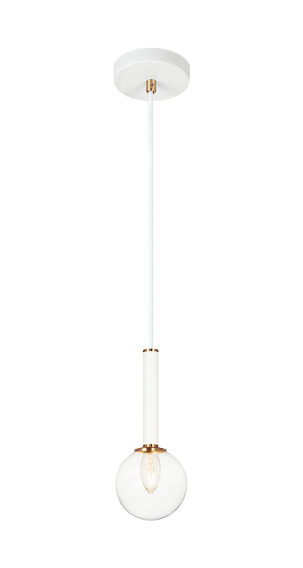 Luminaire suspendu | STELLAR - Laiton — Abat-jour fermé
