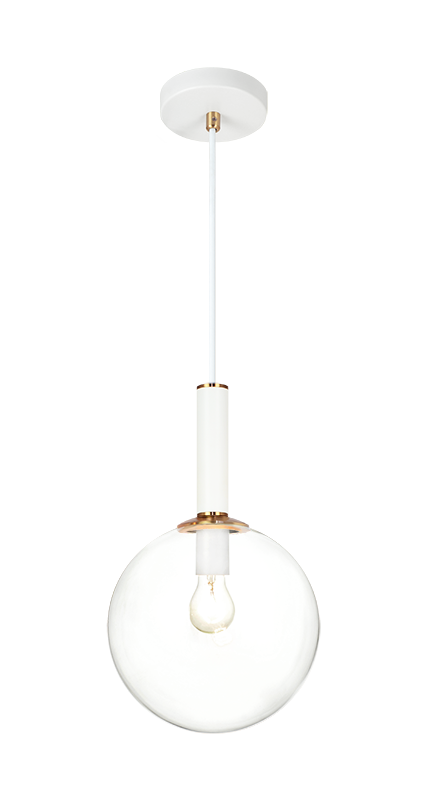 Luminaire suspendu | STELLAR - Laiton — Abat-jour fermé