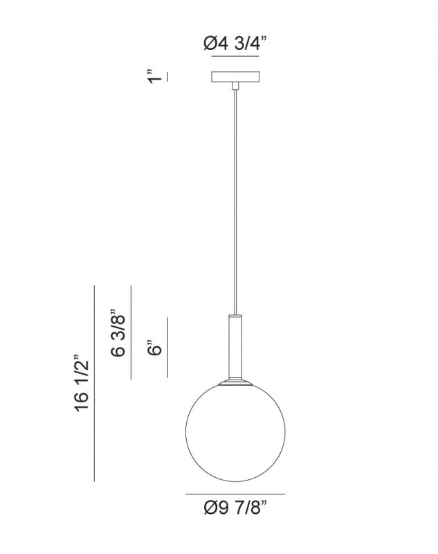 Luminaire suspendu | STELLAR - Noir — Abat-jour ouvert