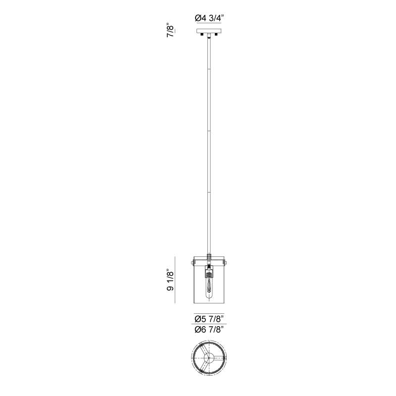 Luminaire suspendu | ZALE - Chrome