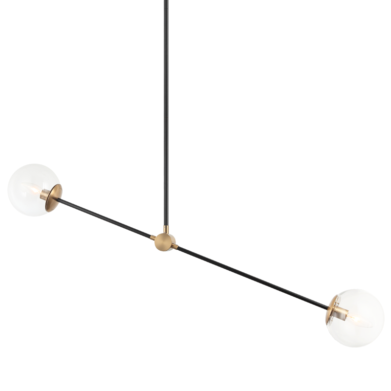 Luminaire suspendu | COSMIC - Laiton — Abat-jour fermé