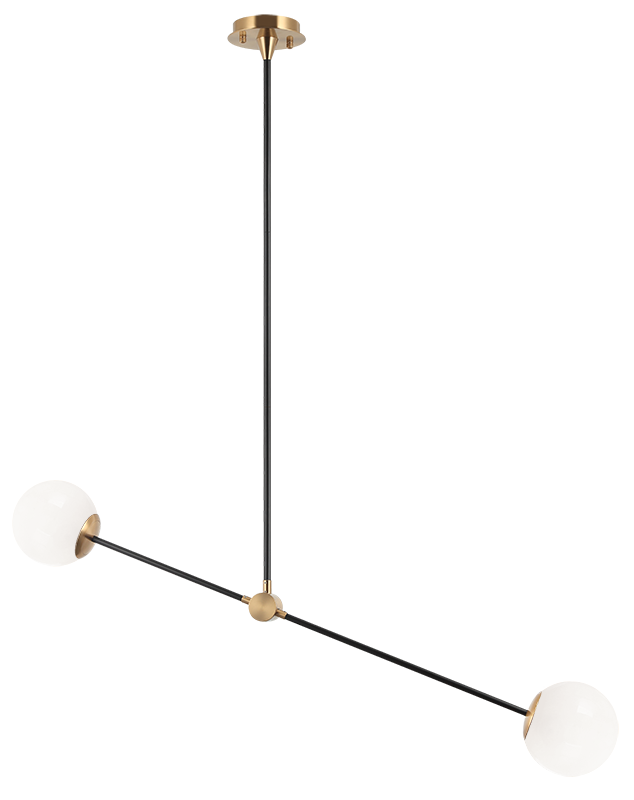 Luminaire suspendu | COSMIC - Laiton — Abat-jour ouvert