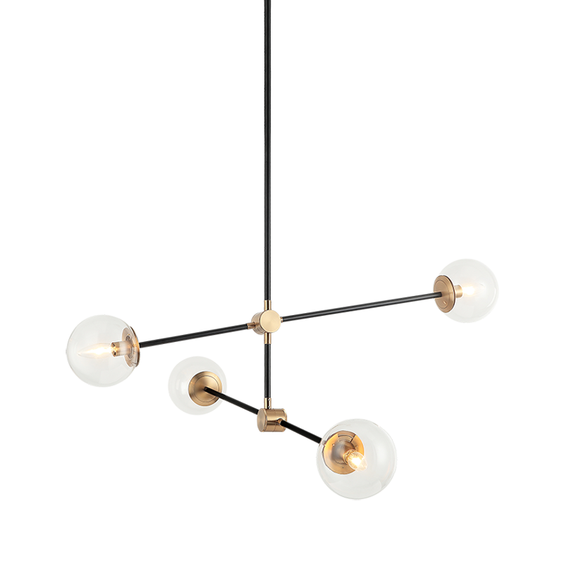 Luminaire suspendu | COSMIC - Laiton — Abat-jour fermé