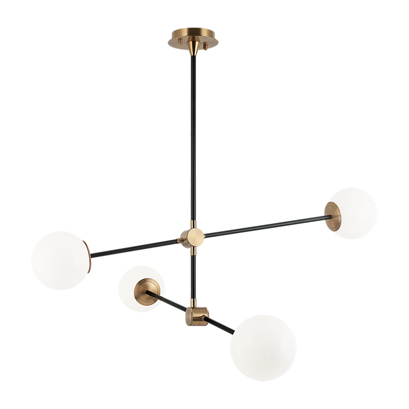 Luminaire suspendu | COSMIC - Laiton — Abat-jour ouvert