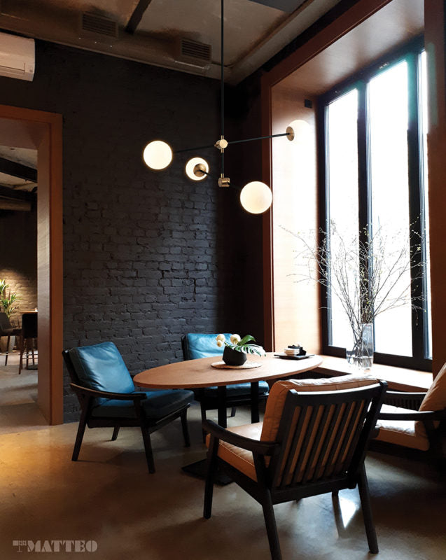 Luminaire suspendu | COSMIC - Laiton — Abat-jour ouvert
