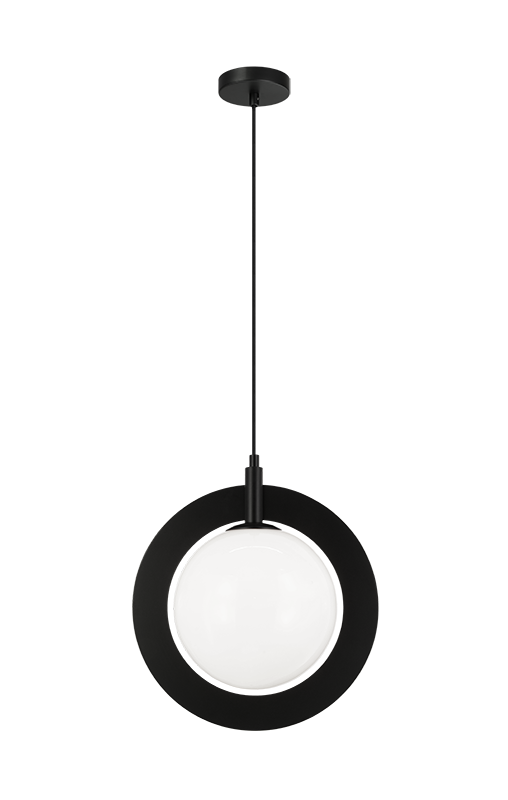 Luminaire suspendu | ASTRO - Noir — Abat-jour ouvert