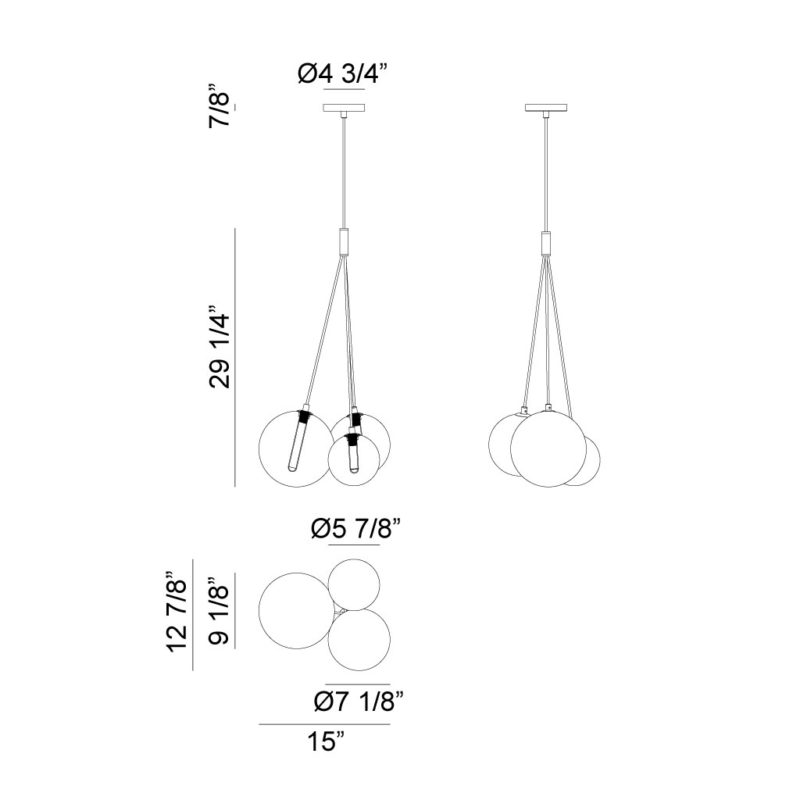 Luminaire suspendu Noir | MAGMA - Noir