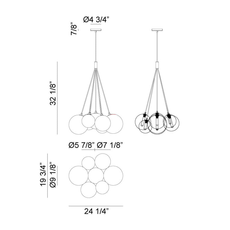 Luminaire suspendu Noir | MAGMA - Noir
