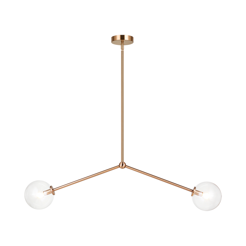 Luminaire suspendu | NOVO - Laiton — Abat-jour fermé