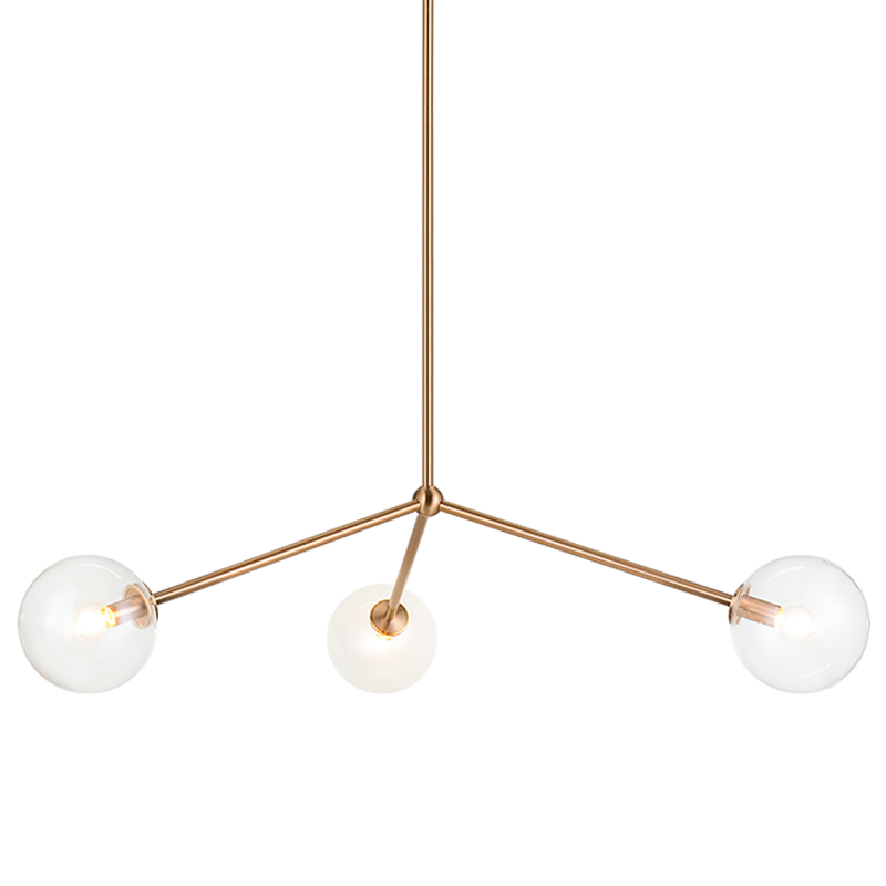 Luminaire suspendu | NOVO - Laiton — Abat-jour fermé