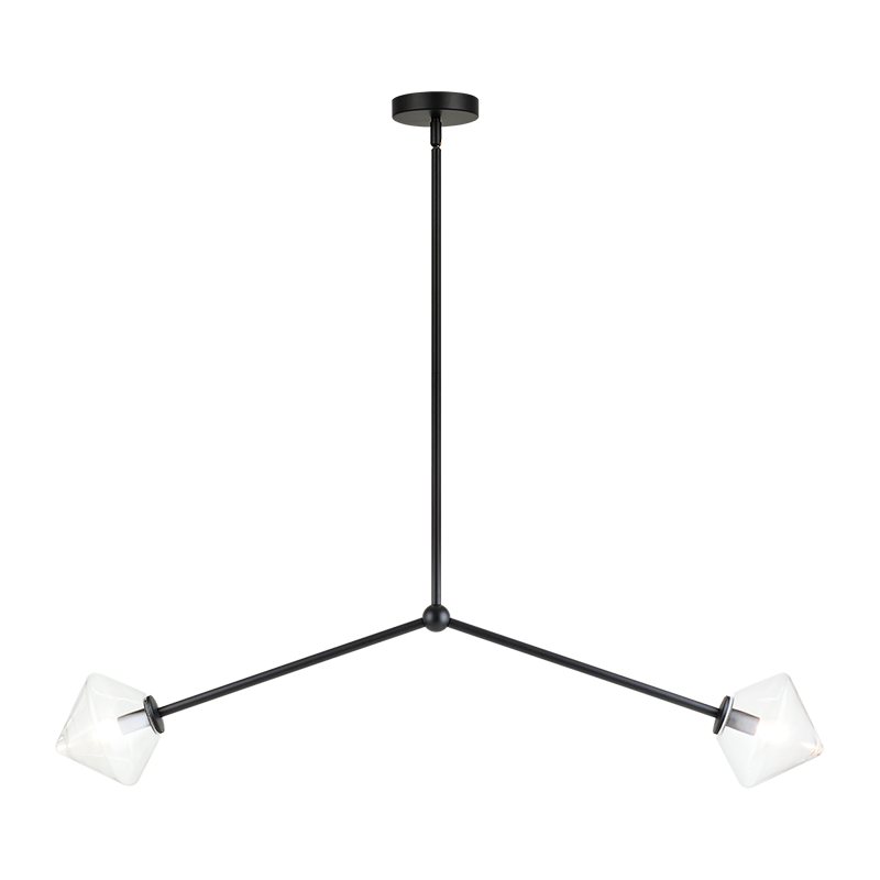 Luminaire suspendu | NOVO - Noir — Abat-jour fermé