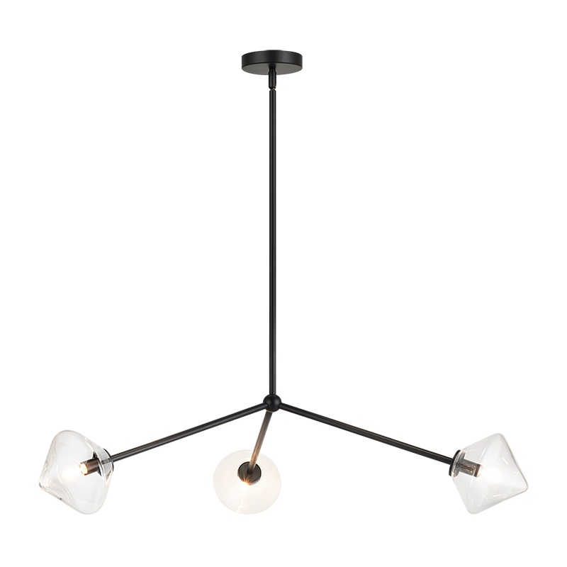 Luminaire suspendu | NOVO - Noir — Abat-jour fermé