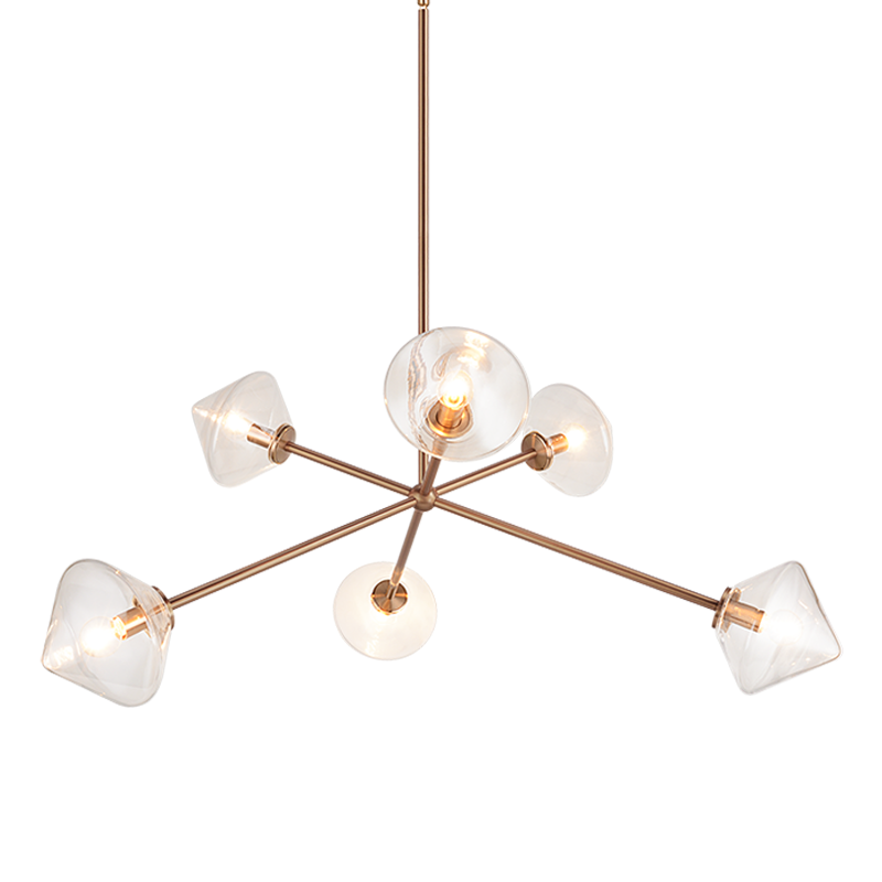 Luminaire suspendu | NOVO - Laiton — Abat-jour fermé