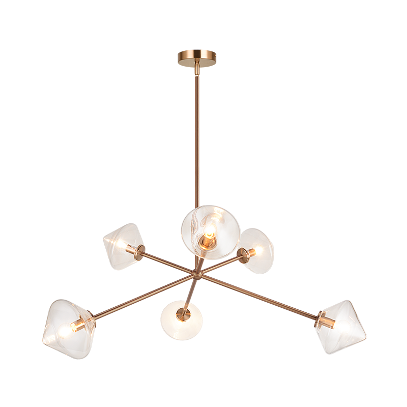 Luminaire suspendu | NOVO - Laiton — Abat-jour fermé