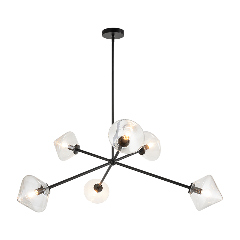 Luminaire suspendu | NOVO - Noir — Abat-jour fermé