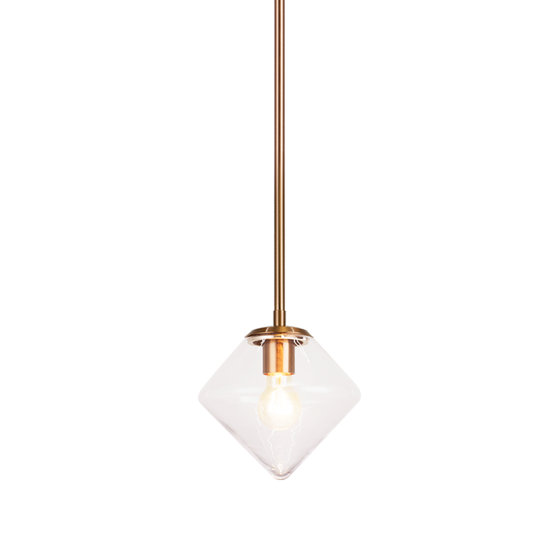 Luminaire suspendu | NOVO - Laiton — Abat-jour fermé