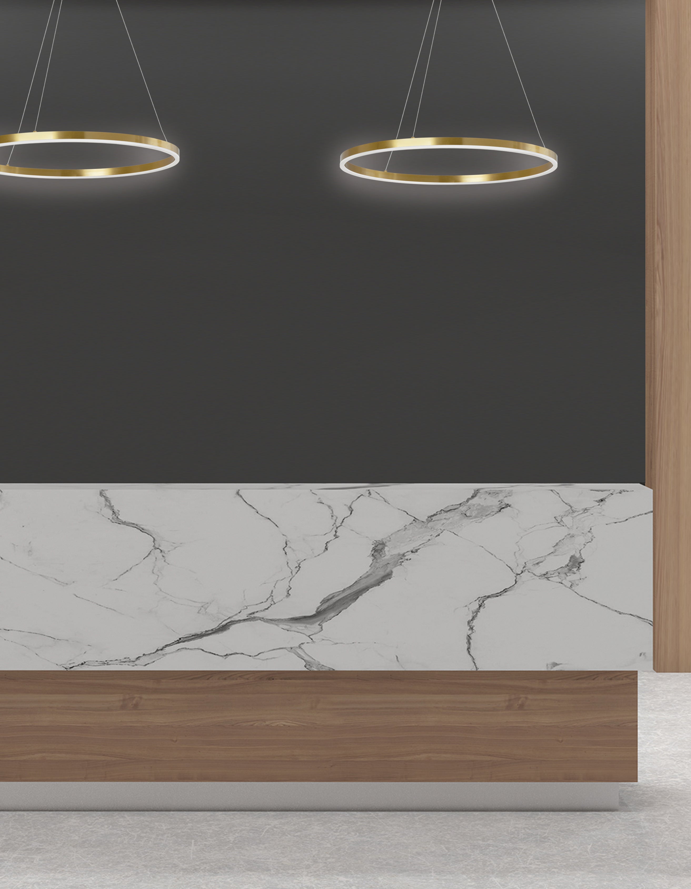 Luminaire suspendu Laiton vieilli | CIRCULO