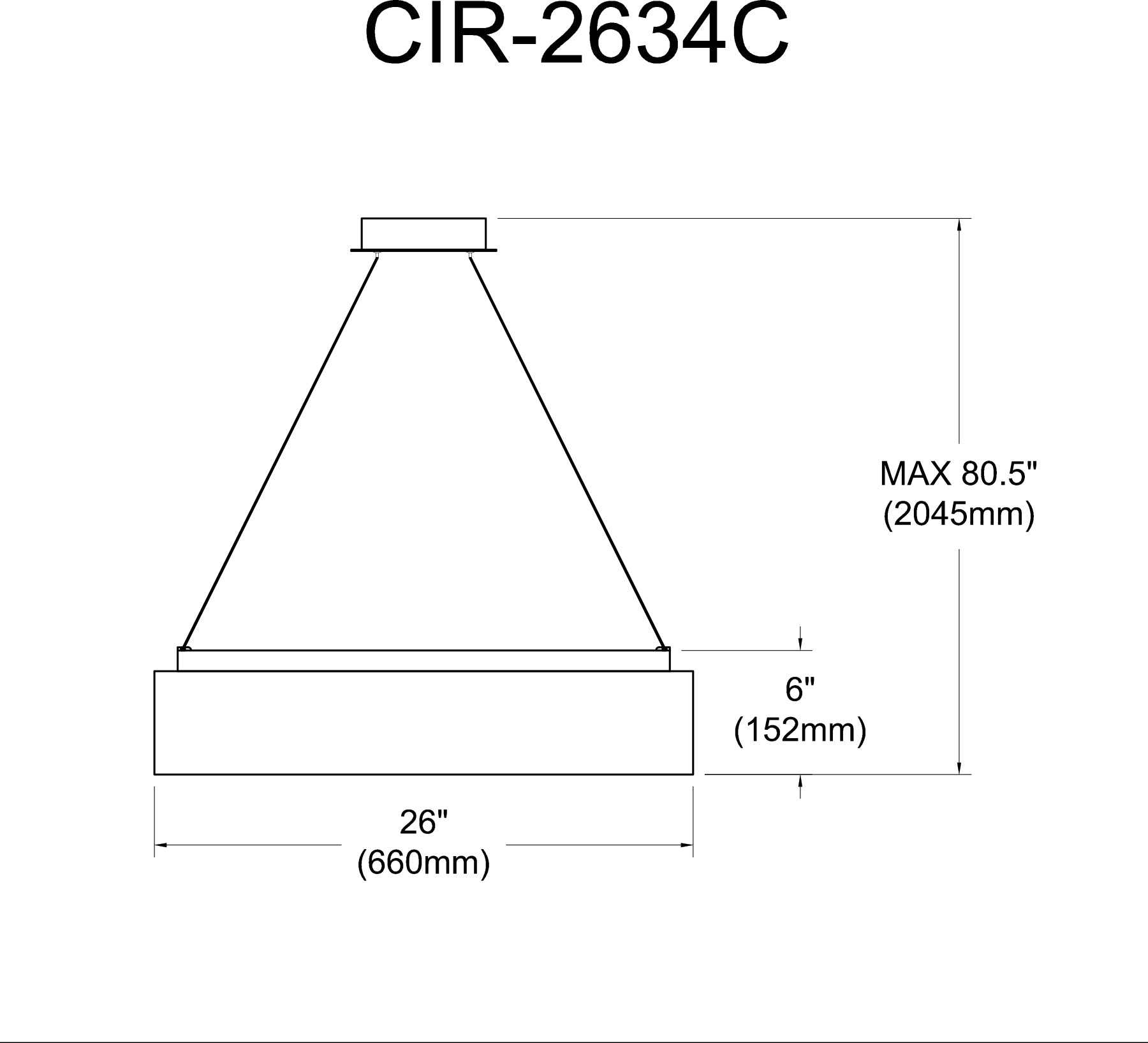 Luminaire suspendu Noir | CIRCULO