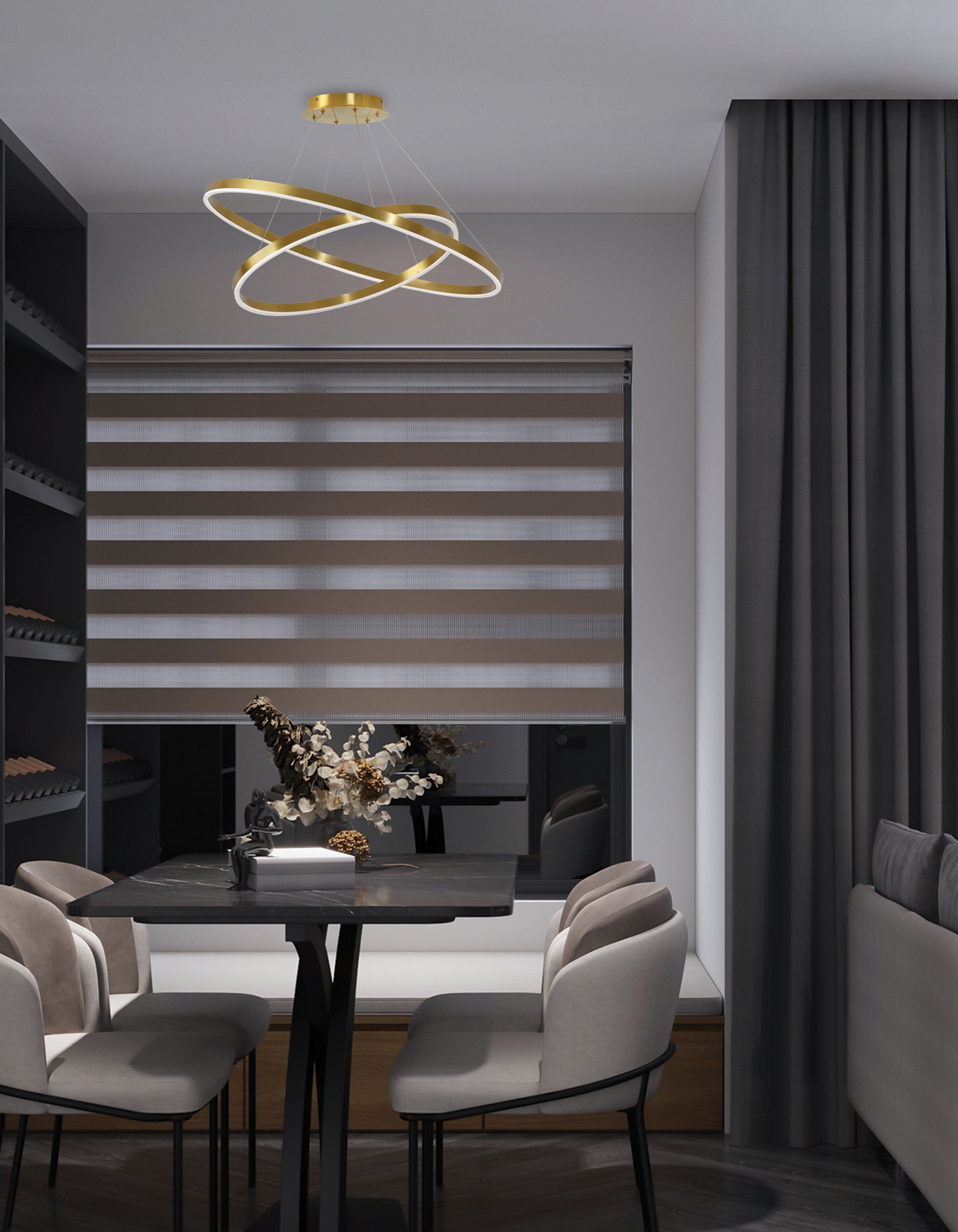 Luminaire suspendu | CIRCULO — 32 po × 2 po (CIR-3397C-5CCT)