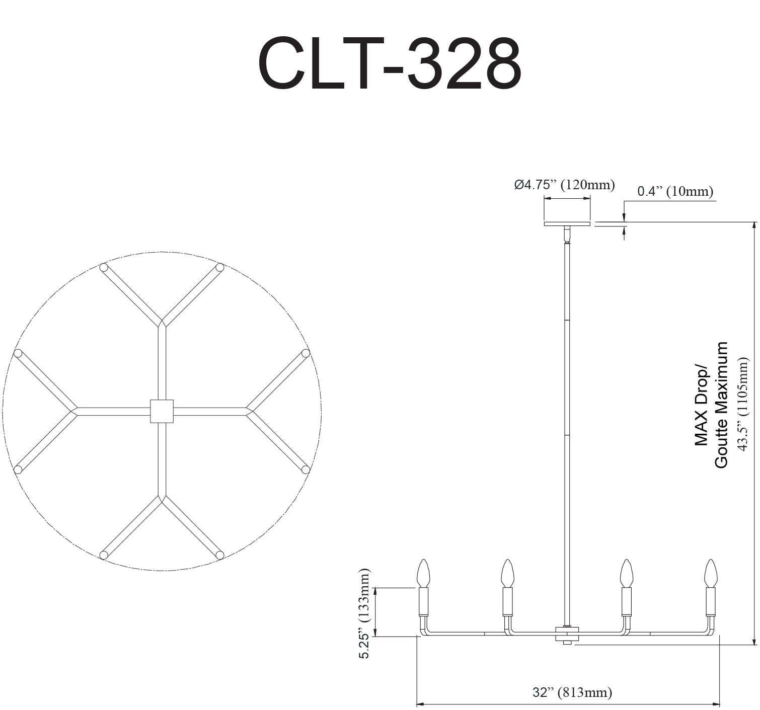 Luminaire suspendu | COLETTE — 32 po