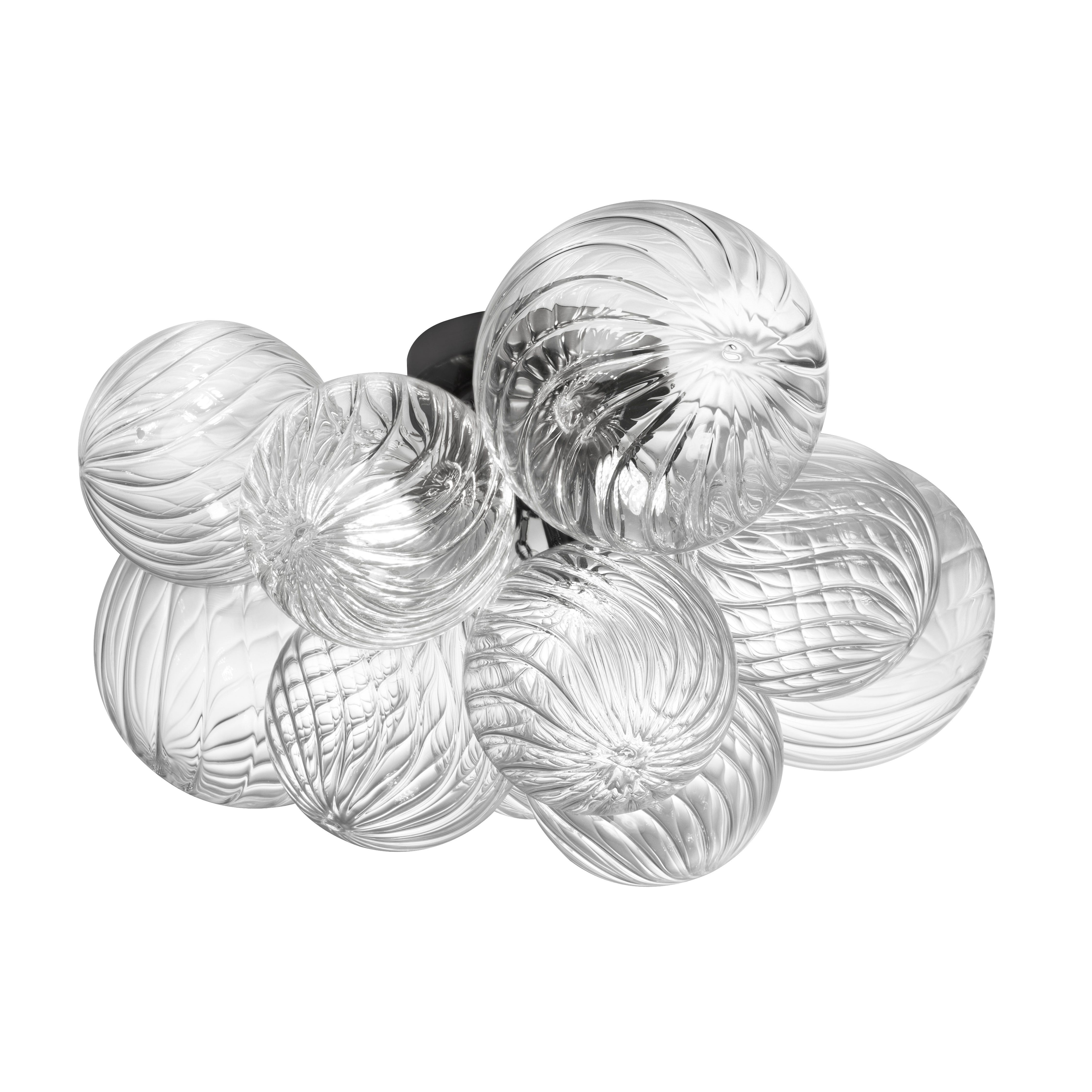 Plafonnier Transparent — Laiton vieilli | CHARLIZE