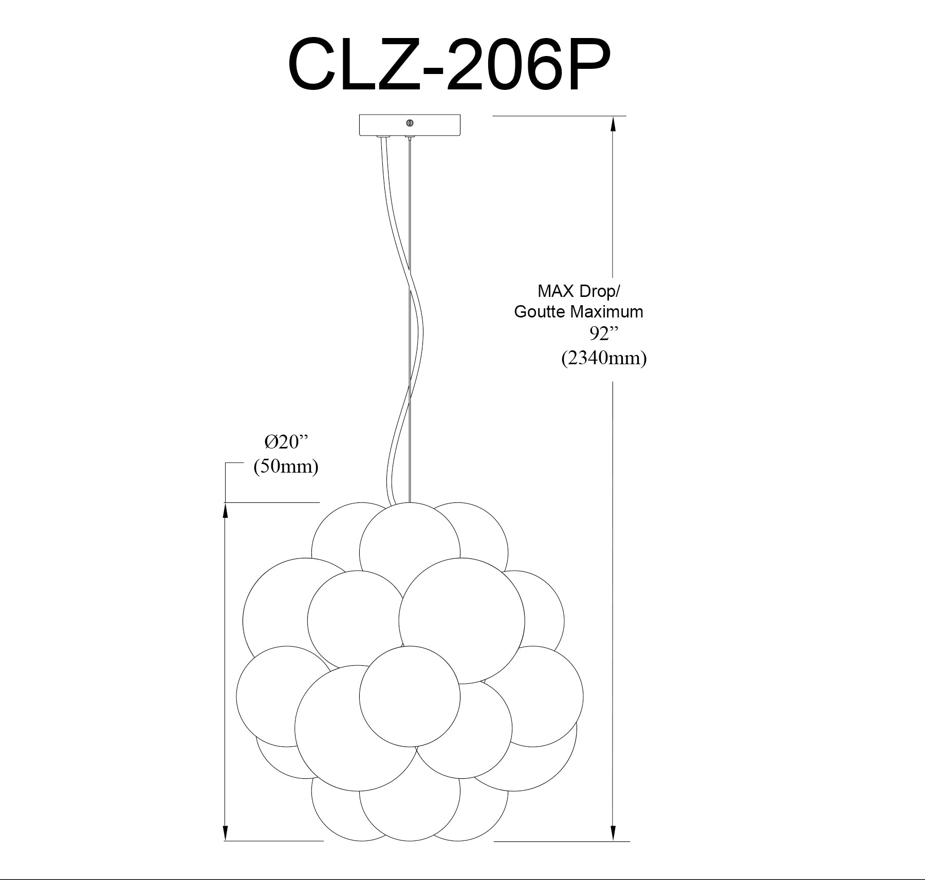 Luminaire suspendu Transparent | CHARLIZE