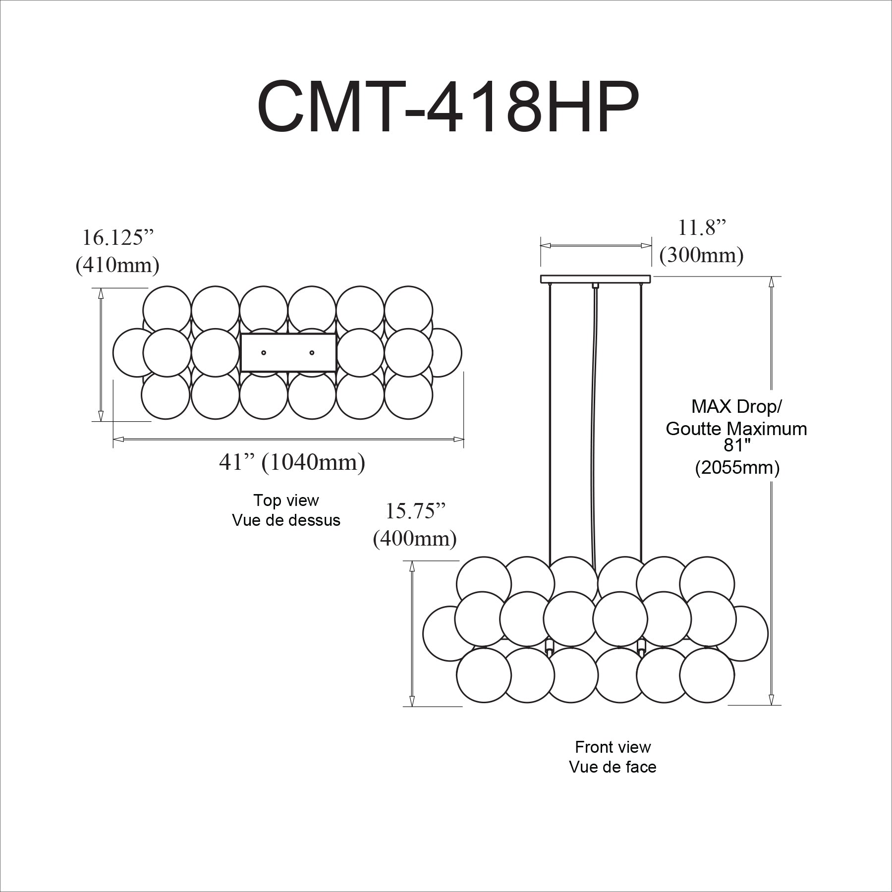 Luminaire suspendu Transparent | COMET