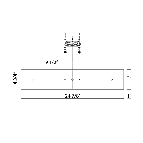 Accessoire | MULTI CEILING CANOPY (LINE VOLTAGE) - Noir (CNP0103RB)