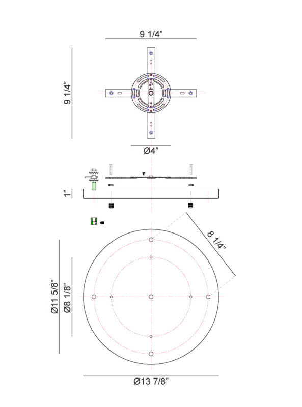 Accessoire Noir | MULTI CEILING CANOPY - Noir
