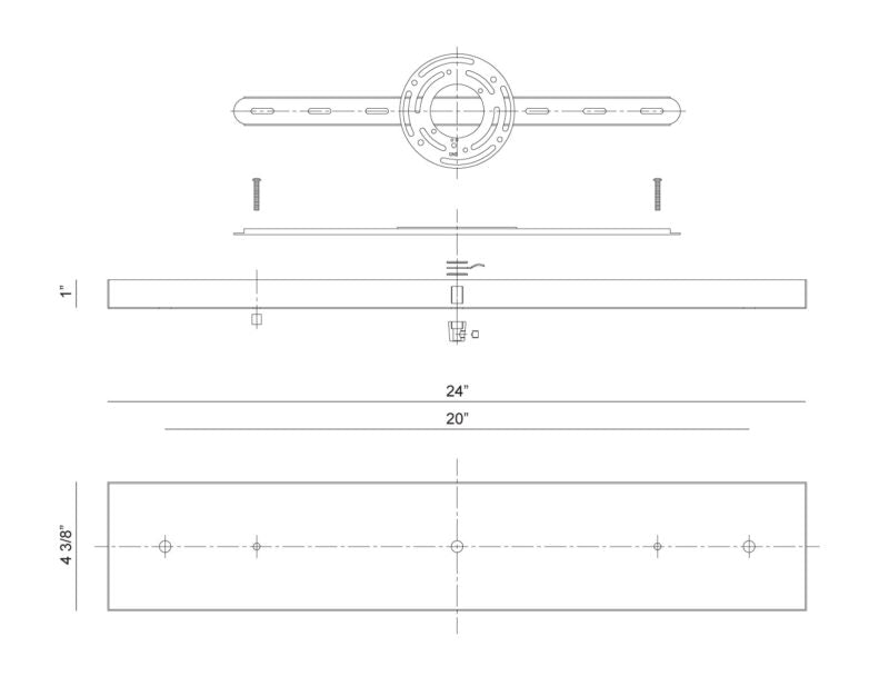 Accessoire | MULTI CEILING CANOPY (LINE VOLTAGE) - Laiton