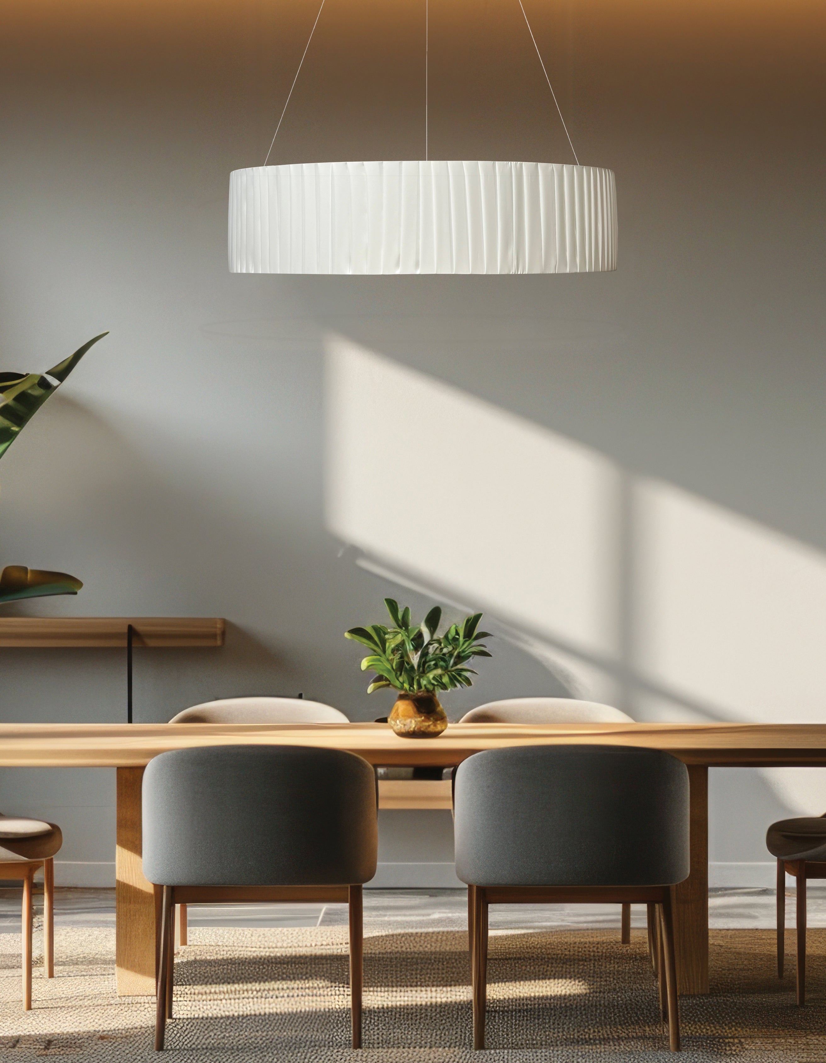 Luminaire suspendu Blanc | CARLA — 24 po
