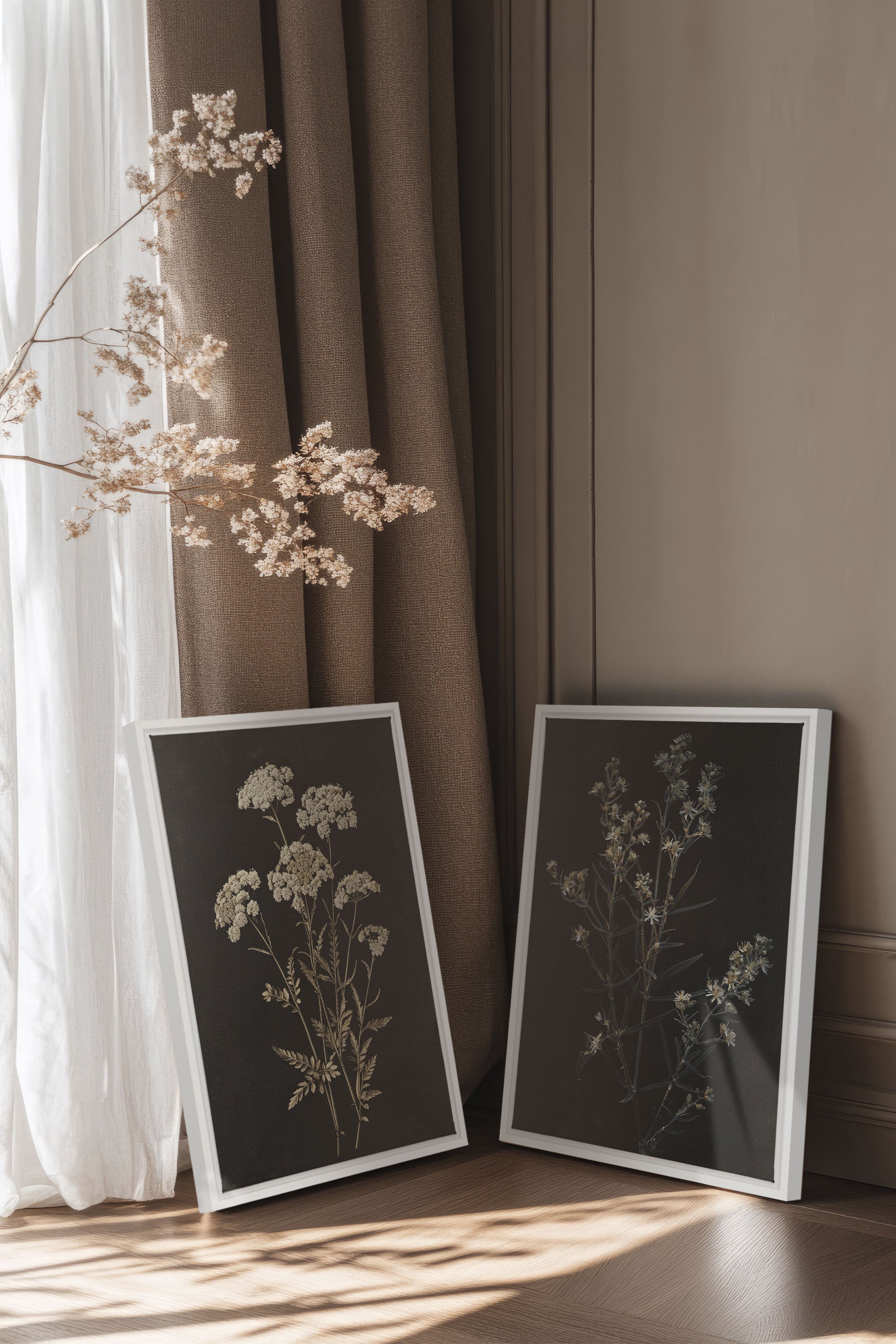DUO FLEURS PRÉCIEUSES (2 Oeuvres sur toile étirée)