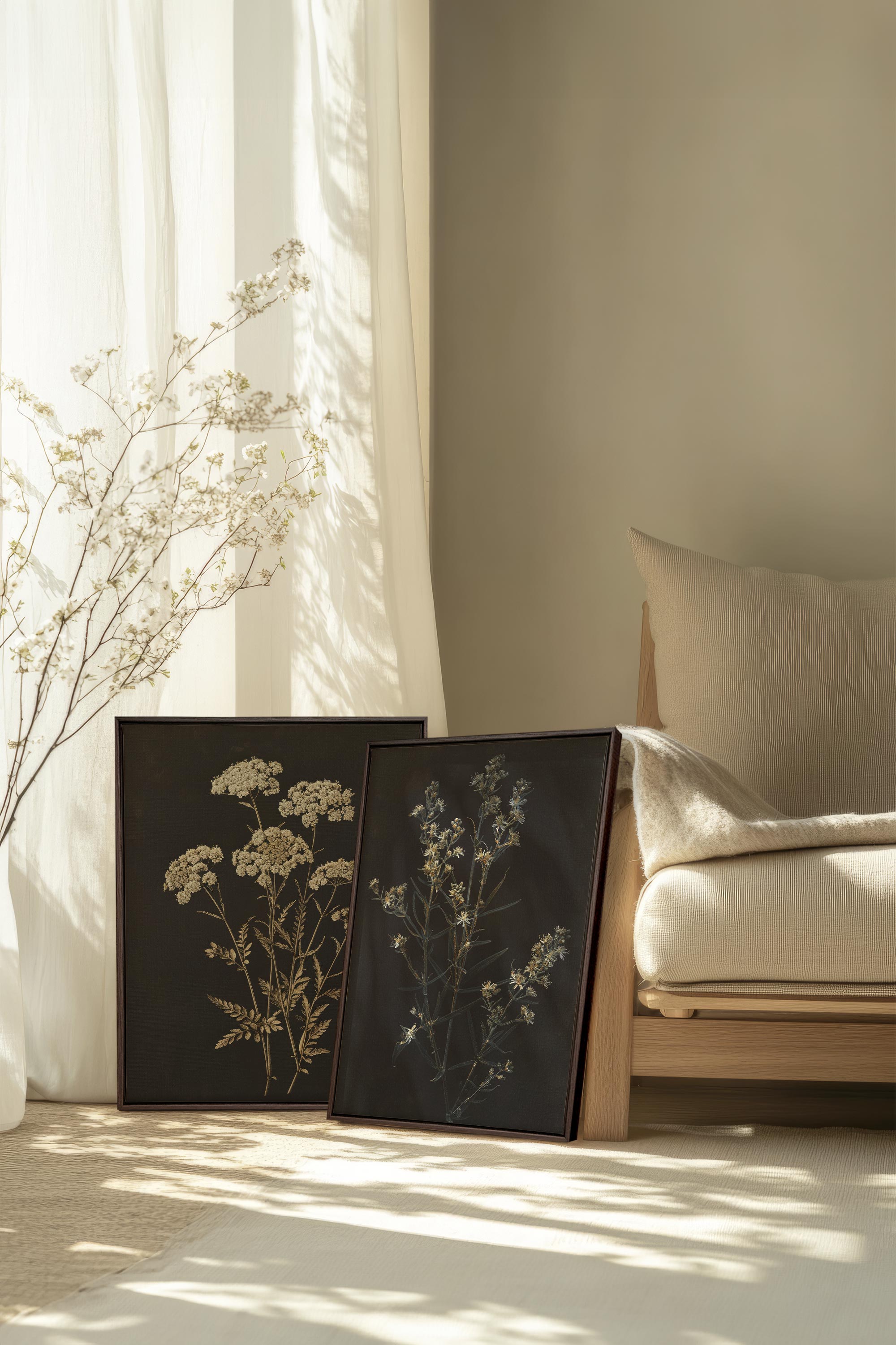 DUO FLEURS PRÉCIEUSES (2 Oeuvres sur toile étirée)