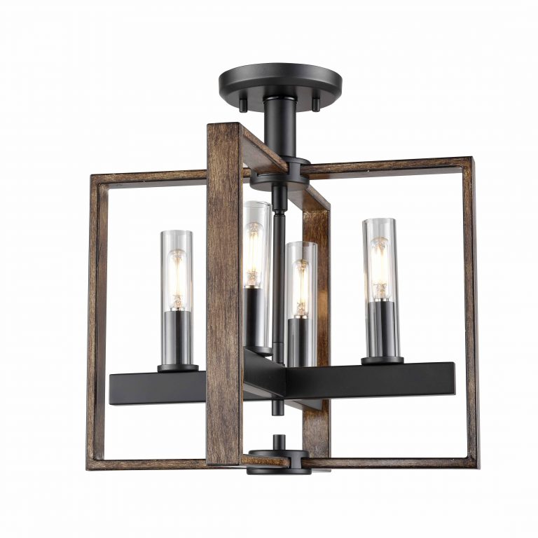 BLAIRMORE Flush mount Graphite, Bois INTEGRATED LED - DVP30211GR+IW-CL | DVI
