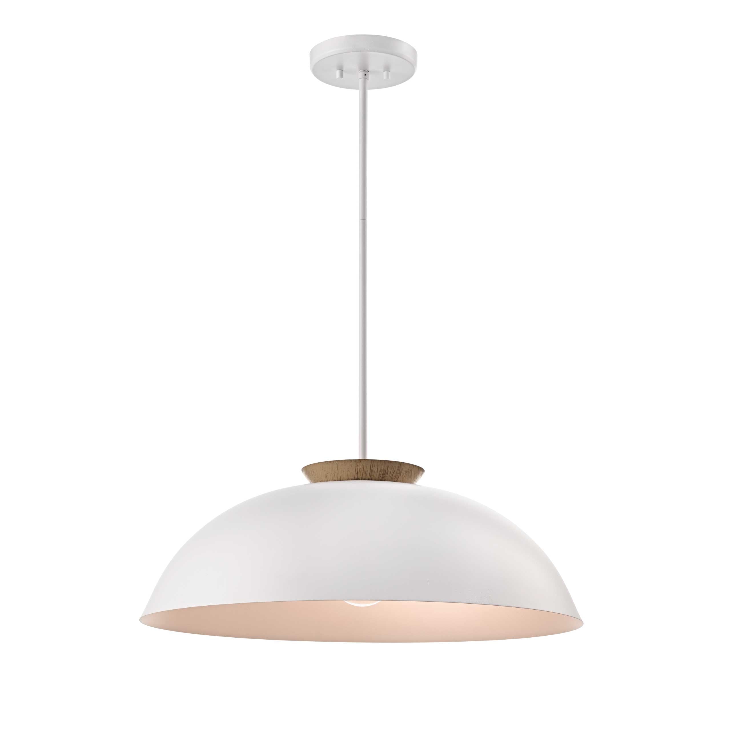 BERGEN Luminaire suspendu Blanc, Bois - DVP36808MW+NW | DVI