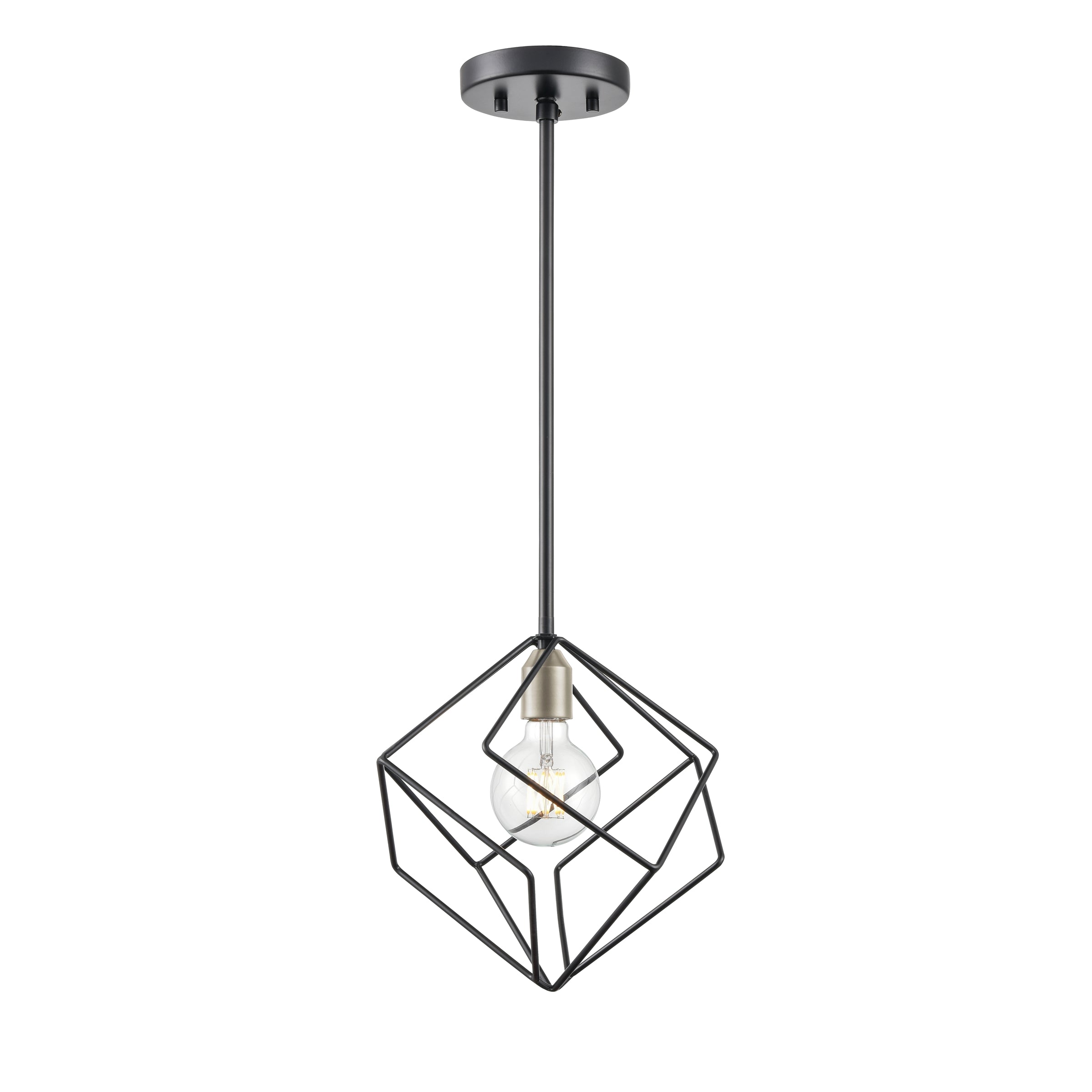 ASHOONA Suspension Nickel, Noir DEL INTÉGRÉ - DVP44921BN+EB | DVI