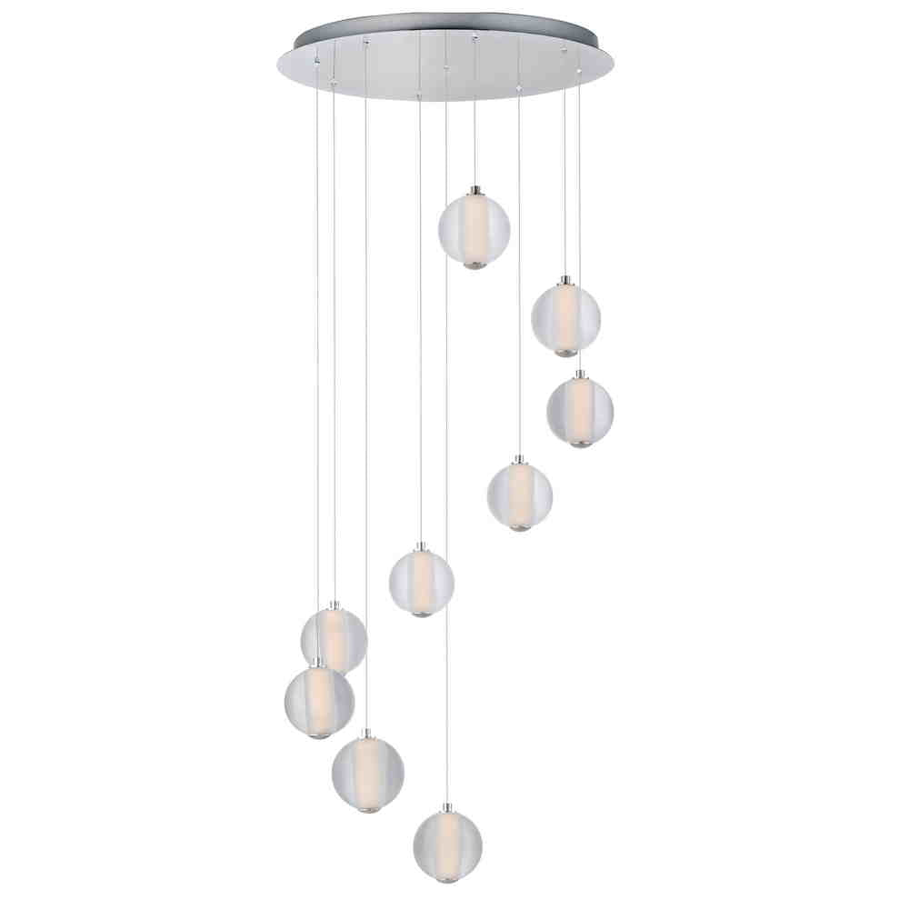 RHYTHM Suspension Chrome DEL INTÉGRÉ - E24646-144PC | MAXIM/ET2