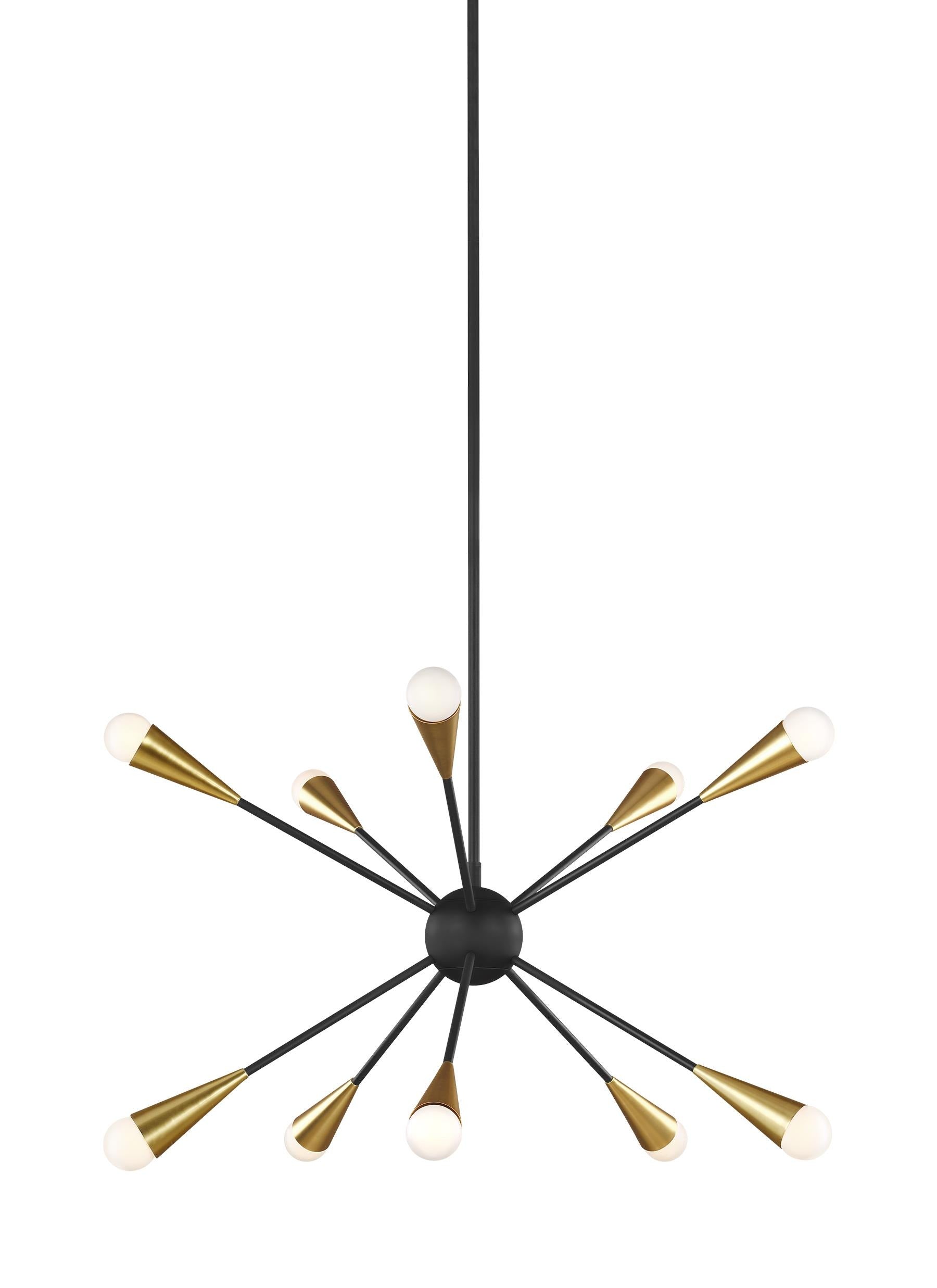 JAX Chandelier Noir, Or - EC10310MBK | GENERATION-LIGHTING