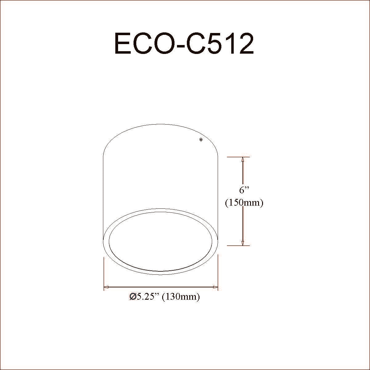 Plafonnier | ECHO — 5 po