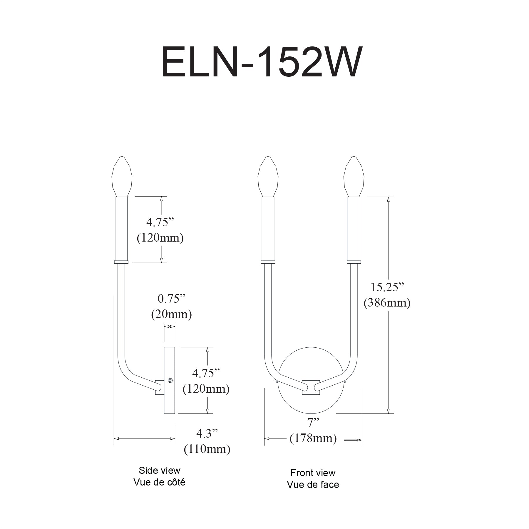 Applique murale Laiton vieilli | ELEANOR
