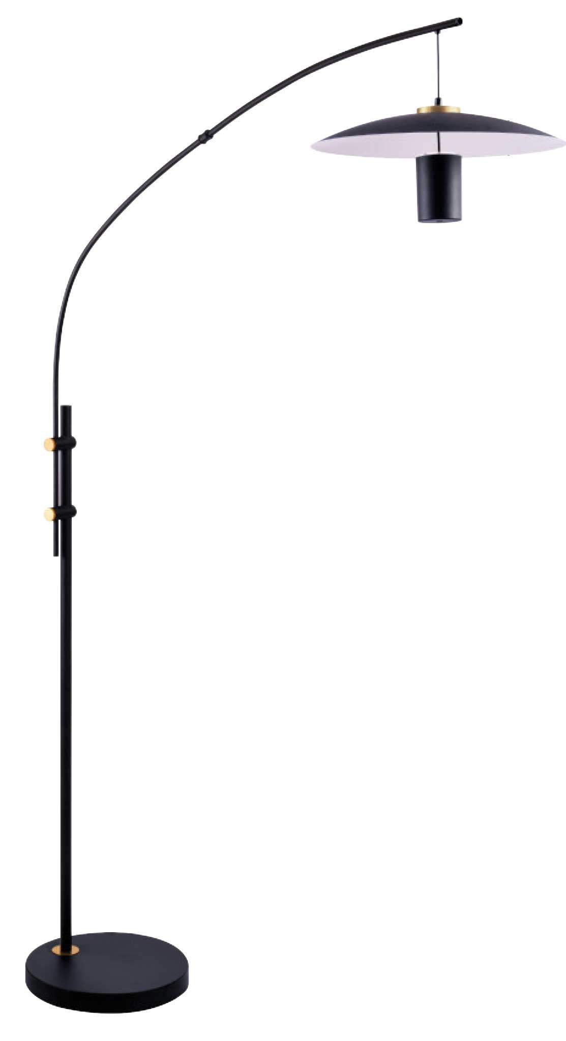 Lampe de plancher Noir et laiton | SLEY