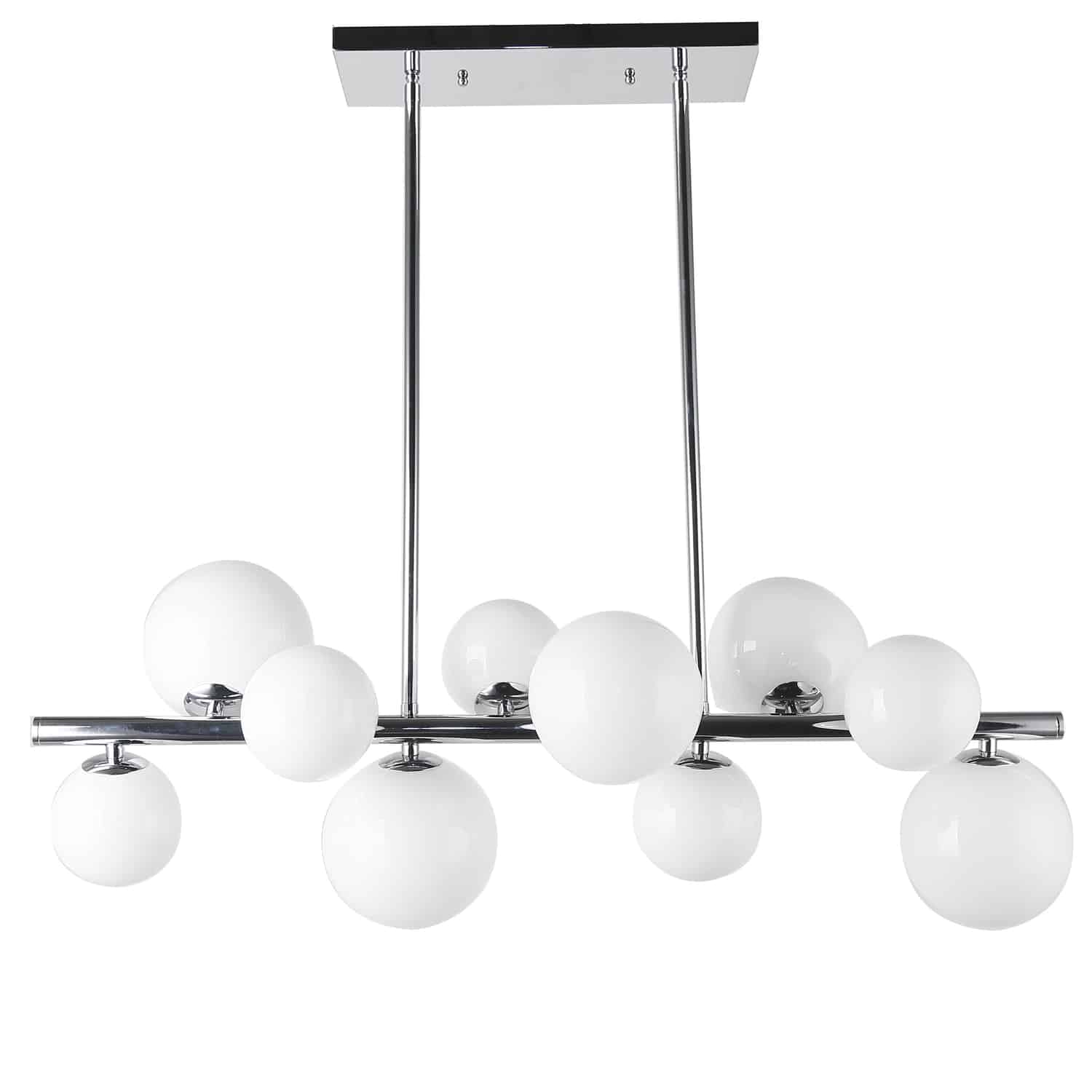 Luminaire suspendu Chrome | GLASGOW — 31 po